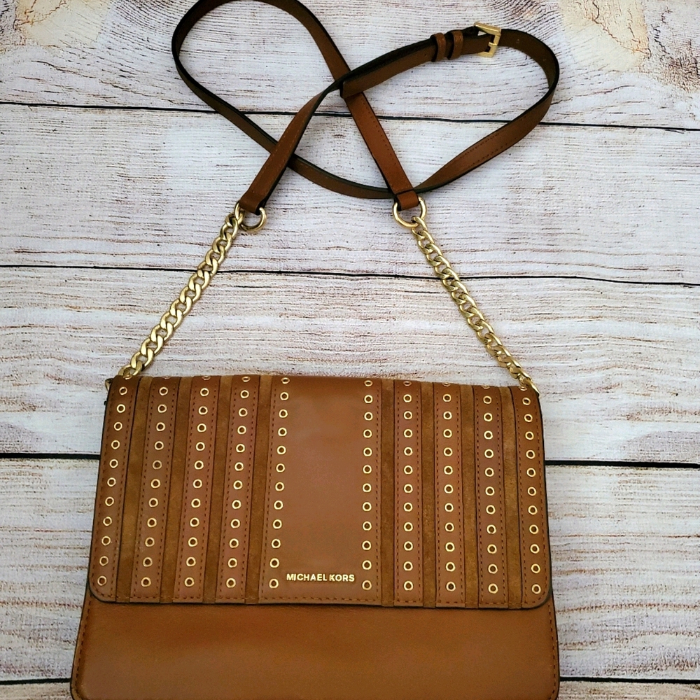 Michael Kors MICHAEL Brooklyn Grommet Large Crossb